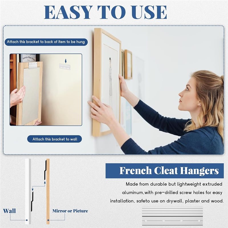 80파운드(약 36kg) 하중을 견디는 헤비듀티 프렌치 - Woodworking French Cleat 리뷰 및 가격