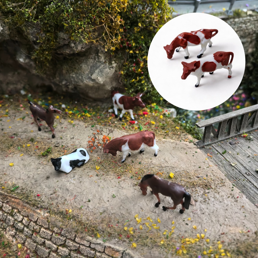 HO 스케일 미니 농장 동물 피규어 미니어처 소 말 모 - Woodworking Horse 리뷰 및 가격
